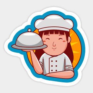 Chef Woman Sticker